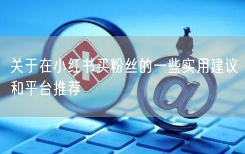 关于在小红书买粉丝的一些实用建议和平台推荐