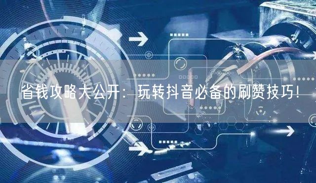 省钱攻略大公开：玩转抖音必备的刷赞技巧！
