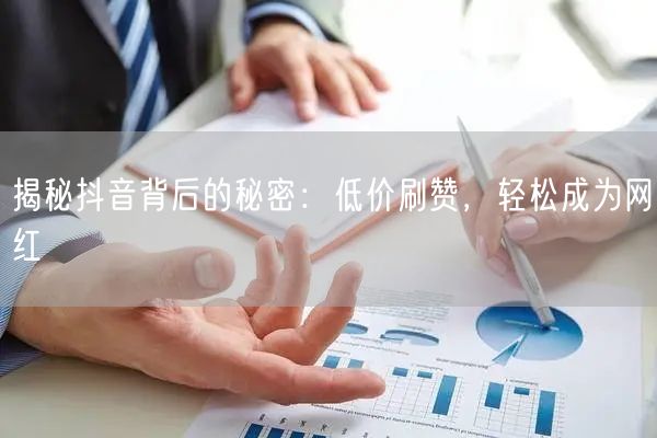 揭秘抖音背后的秘密：低价刷赞，轻松成为网红