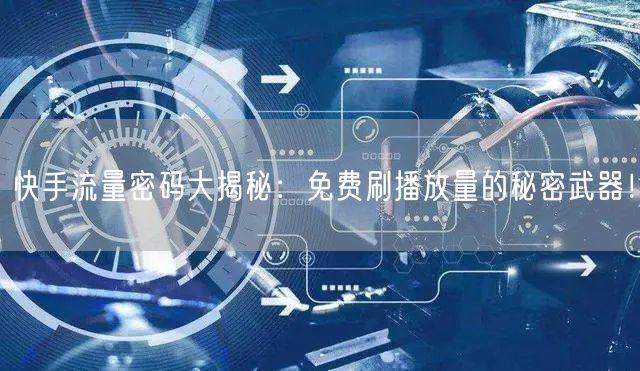 快手流量密码大揭秘：免费刷播放量的秘密武器！