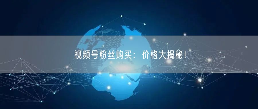 视频号粉丝购买：价格大揭秘！