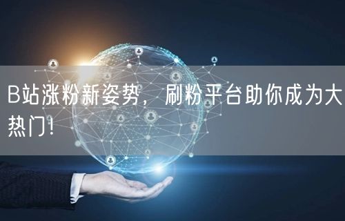 B站涨粉新姿势，刷粉平台助你成为大热门！