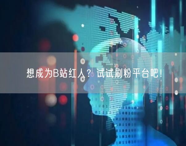 想成为B站红人？试试刷粉平台吧！