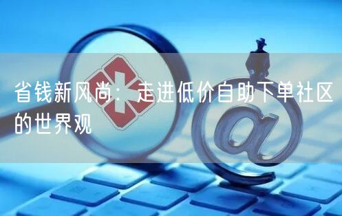 省钱新风尚：走进低价自助下单社区的世界观