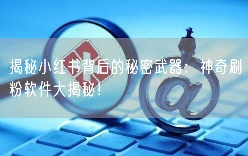 揭秘小红书背后的秘密武器：神奇刷粉软件大揭秘！