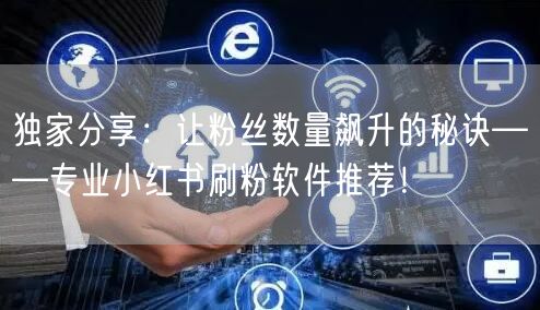 独家分享：让粉丝数量飙升的秘诀——专业小红书刷粉软件推荐！