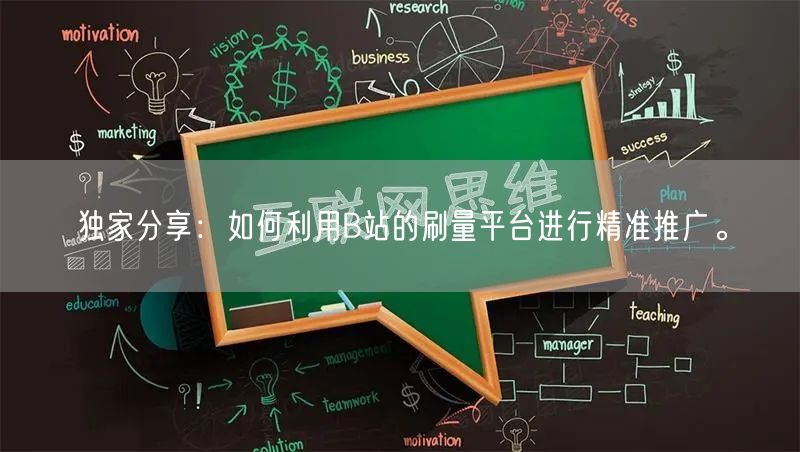 独家分享：如何利用B站的刷量平台进行精准推广。