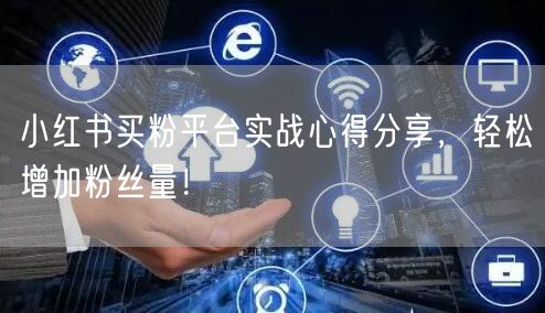 小红书买粉平台实战心得分享，轻松增加粉丝量！