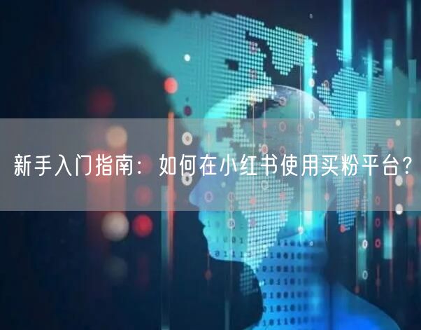 新手入门指南：如何在小红书使用买粉平台？