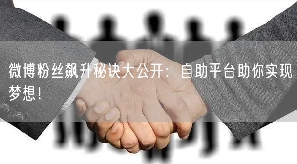 微博粉丝飙升秘诀大公开：自助平台助你实现梦想！
